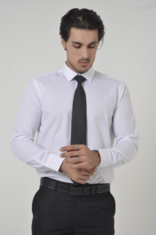 Beyaz Klasik Yaka Slim Fit Gömlek - Brianze.com Kravat ve Erkek Giyim Sitesi