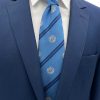 Brianze 8 Cm Mavi Lacivert Çizgili Arma Desenli Kravat - Brianze.com Kravat ve Erkek Giyim Sitesi