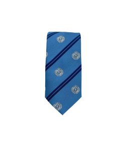 Brianze 8 Cm Mavi Lacivert Çizgili Arma Desenli Kravat - Brianze.com Kravat ve Erkek Giyim Sitesi